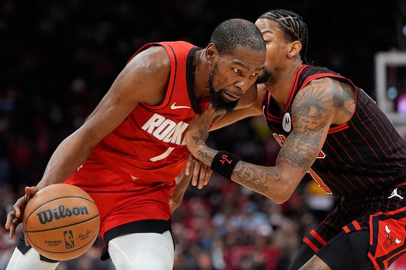 杜兰特28+10 火箭119-113胜公牛